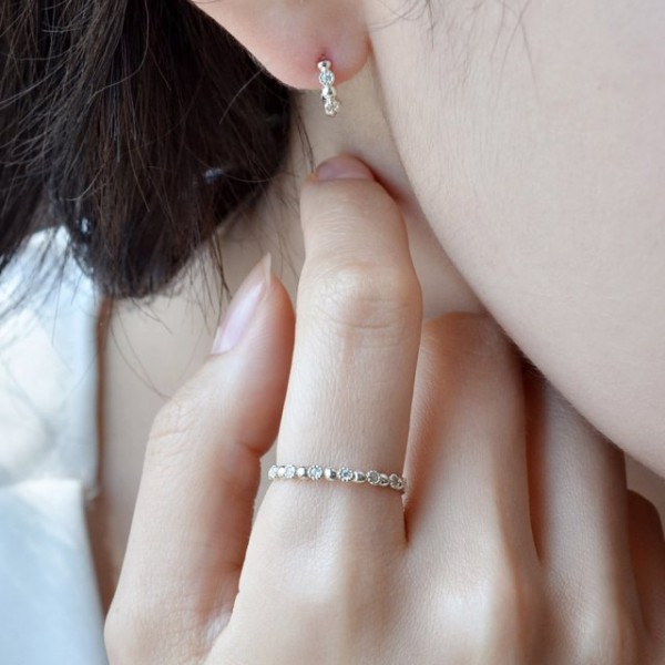 47베이지 925실버 레이어드 실반지 카일라 Kaila DR66XX00293